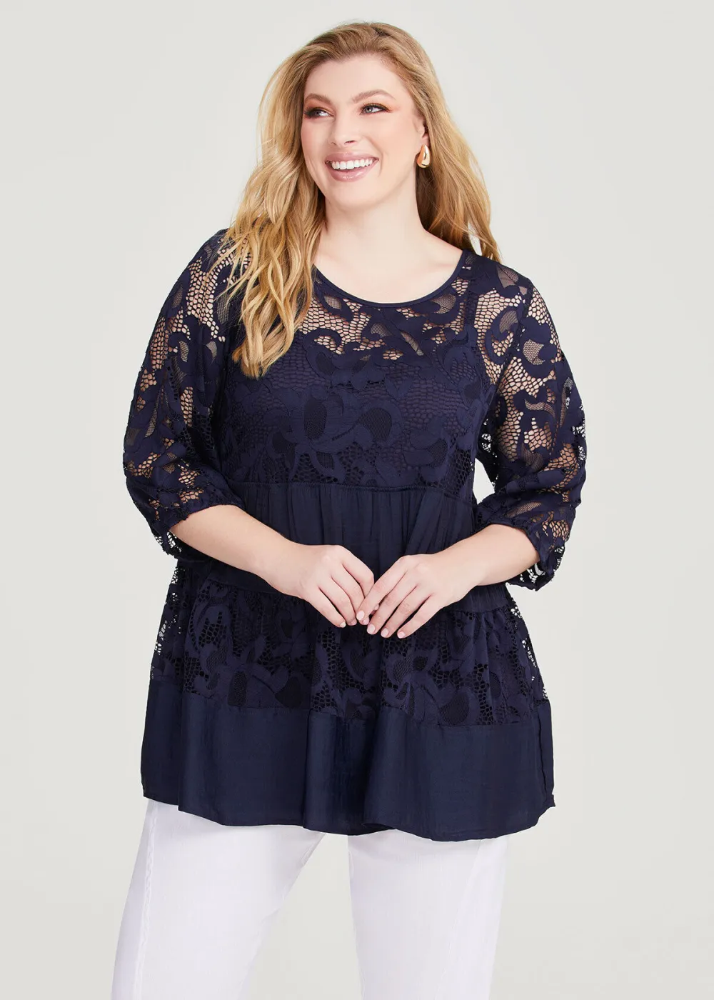 Lace & Luxe Tier Tunic
