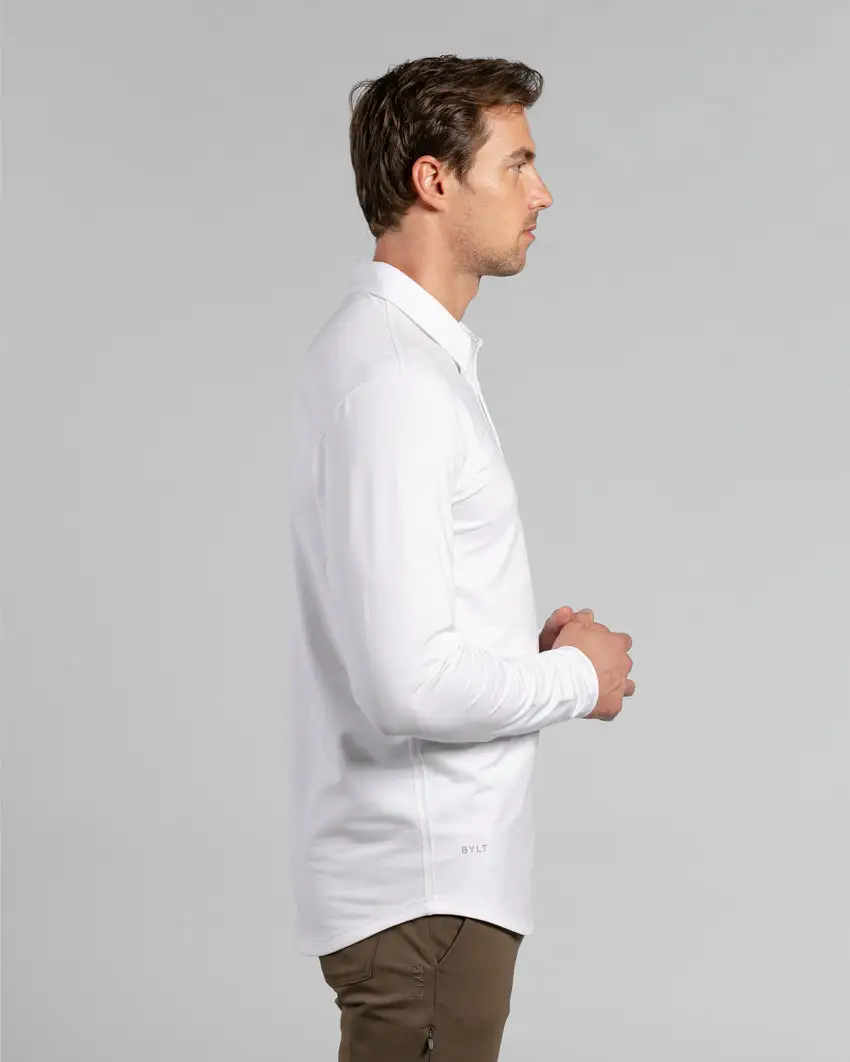 Drop-Cut Long Sleeve: Lux Polo