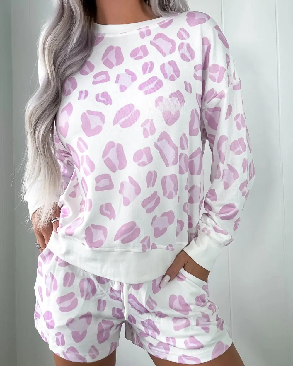 Leopard Loungewear Set - Pink