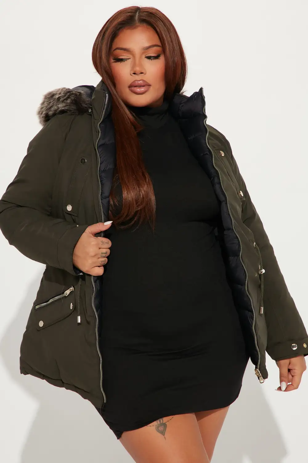 Inside Out Reversible Jacket - Olive/combo