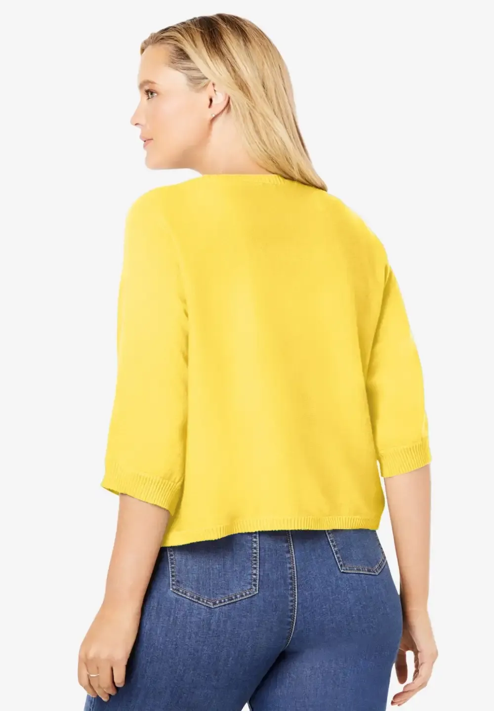 Rib Trim Cardigan Shrug