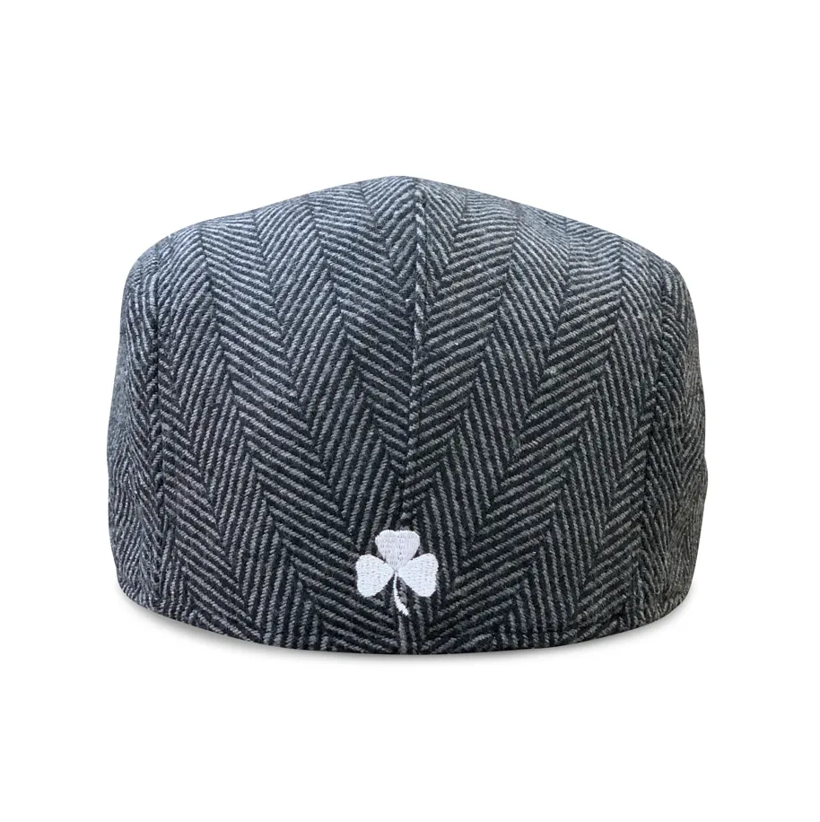 The Southie Boston Scally Cap - Grey Herringbone