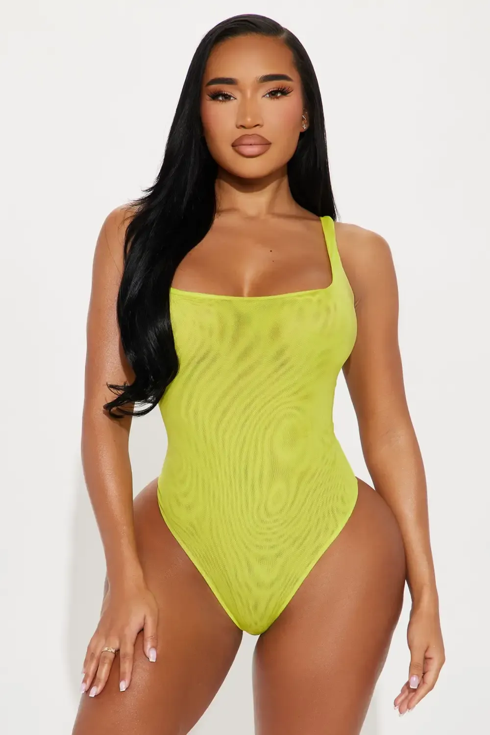 Miriam Mesh Bodysuit - Lime