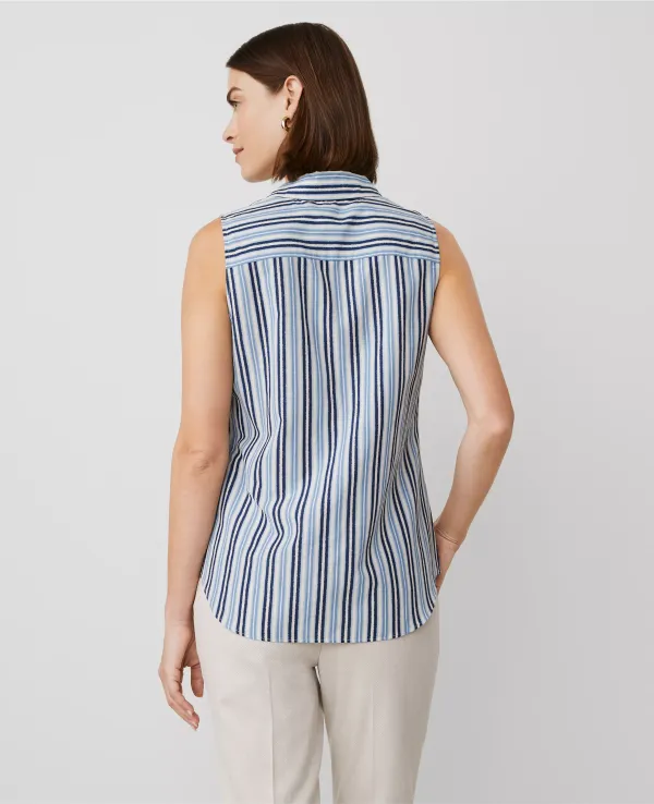 Striped Sleeveless Essential Shirt