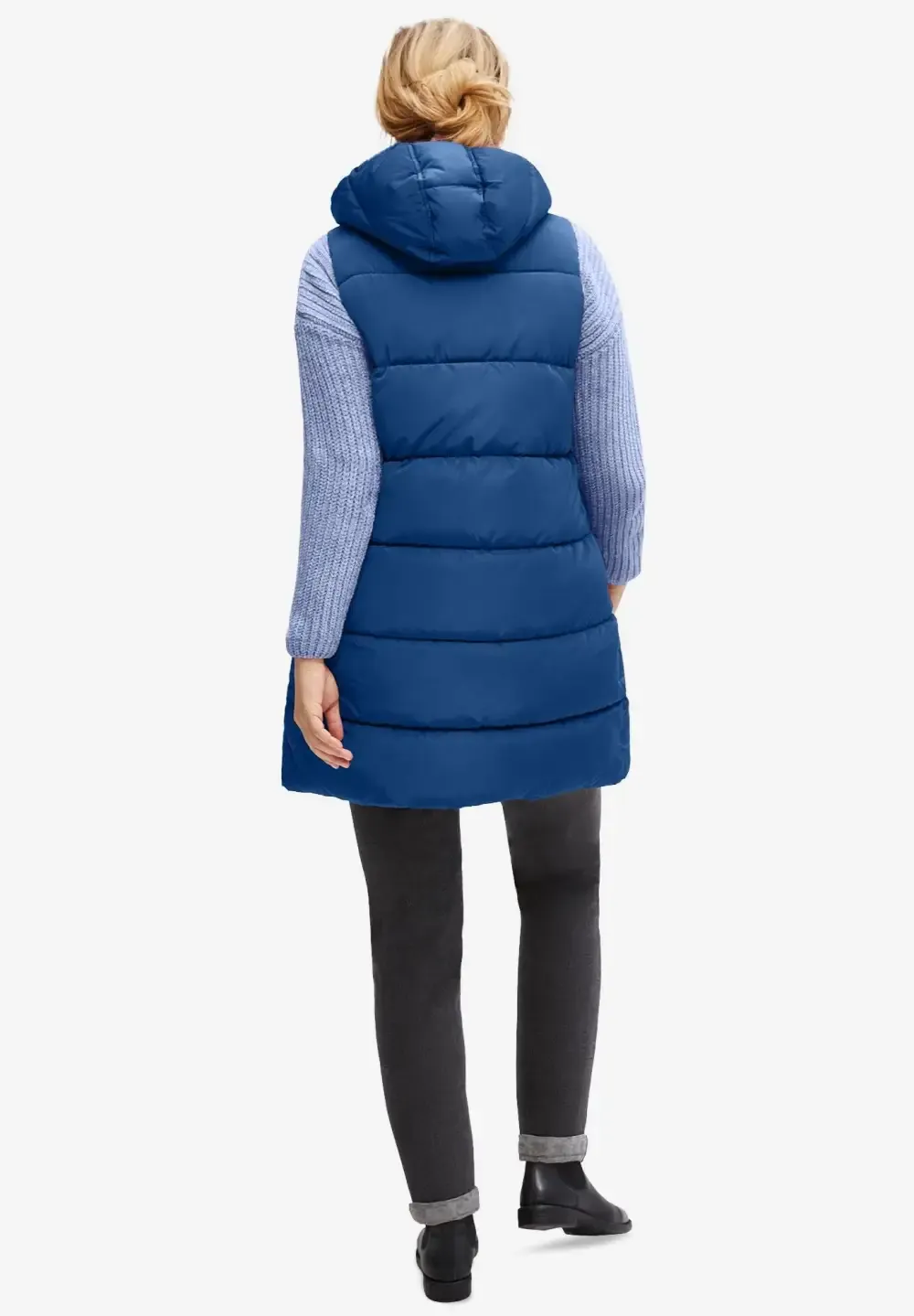 Long Hooded Puffer Vest