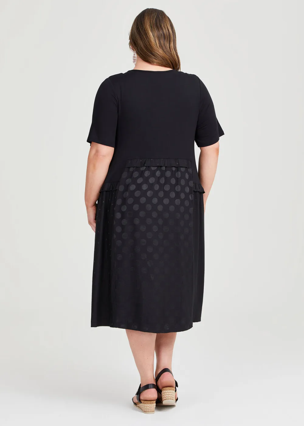 Satin Spot & Bamboo Dress