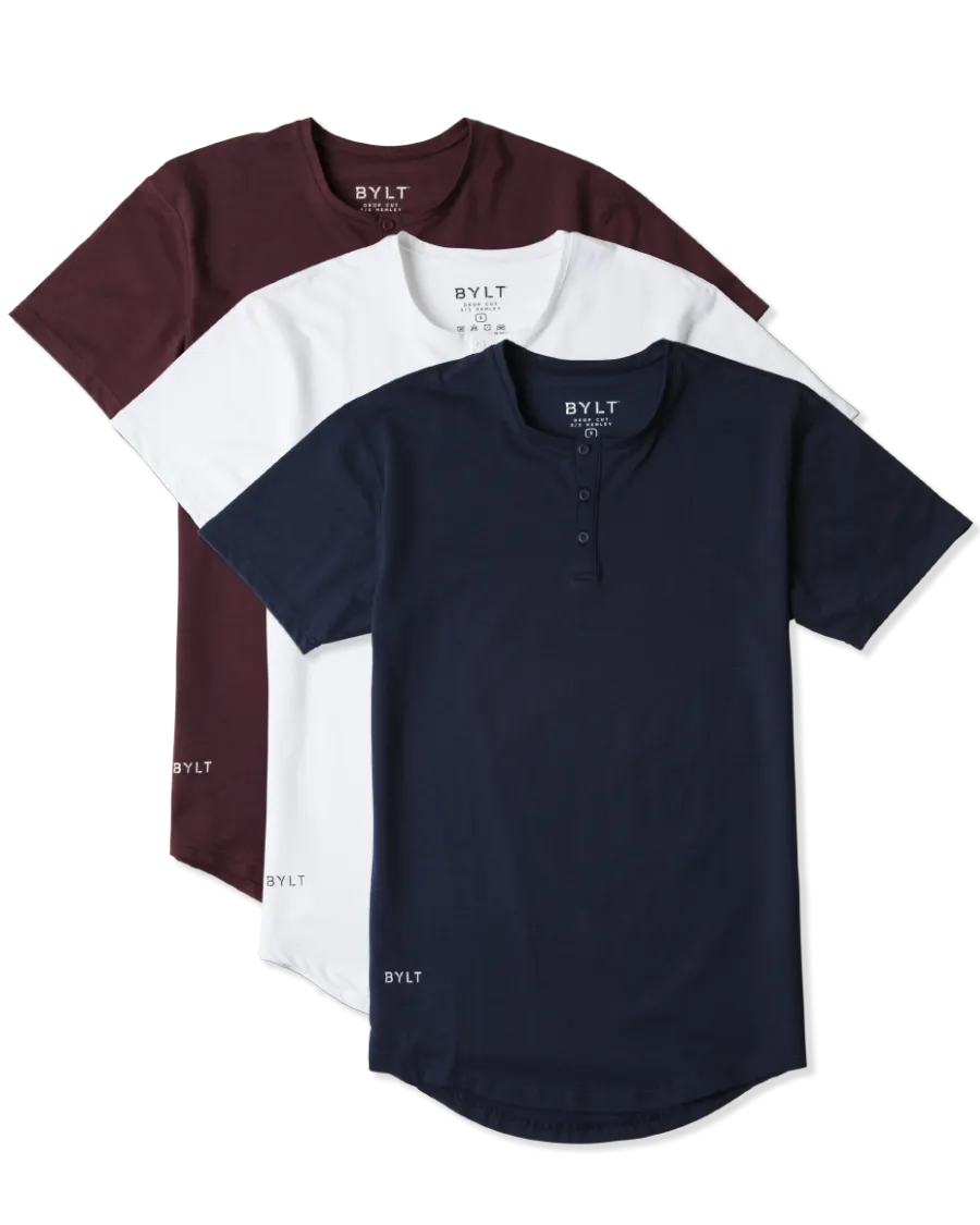 Henley Drop-Cut: Bylt Signature - Custom 3 Pack