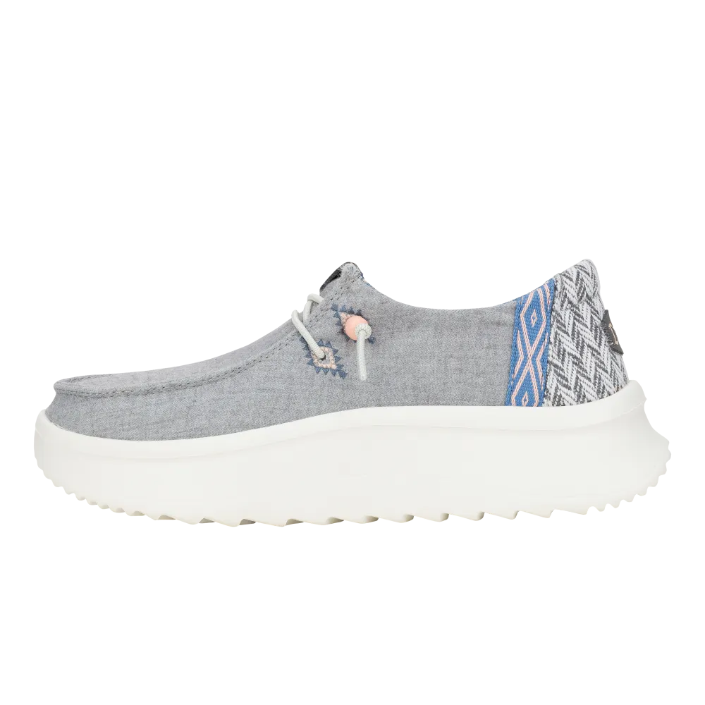 Wendy Peak Chambray Woven - Grey