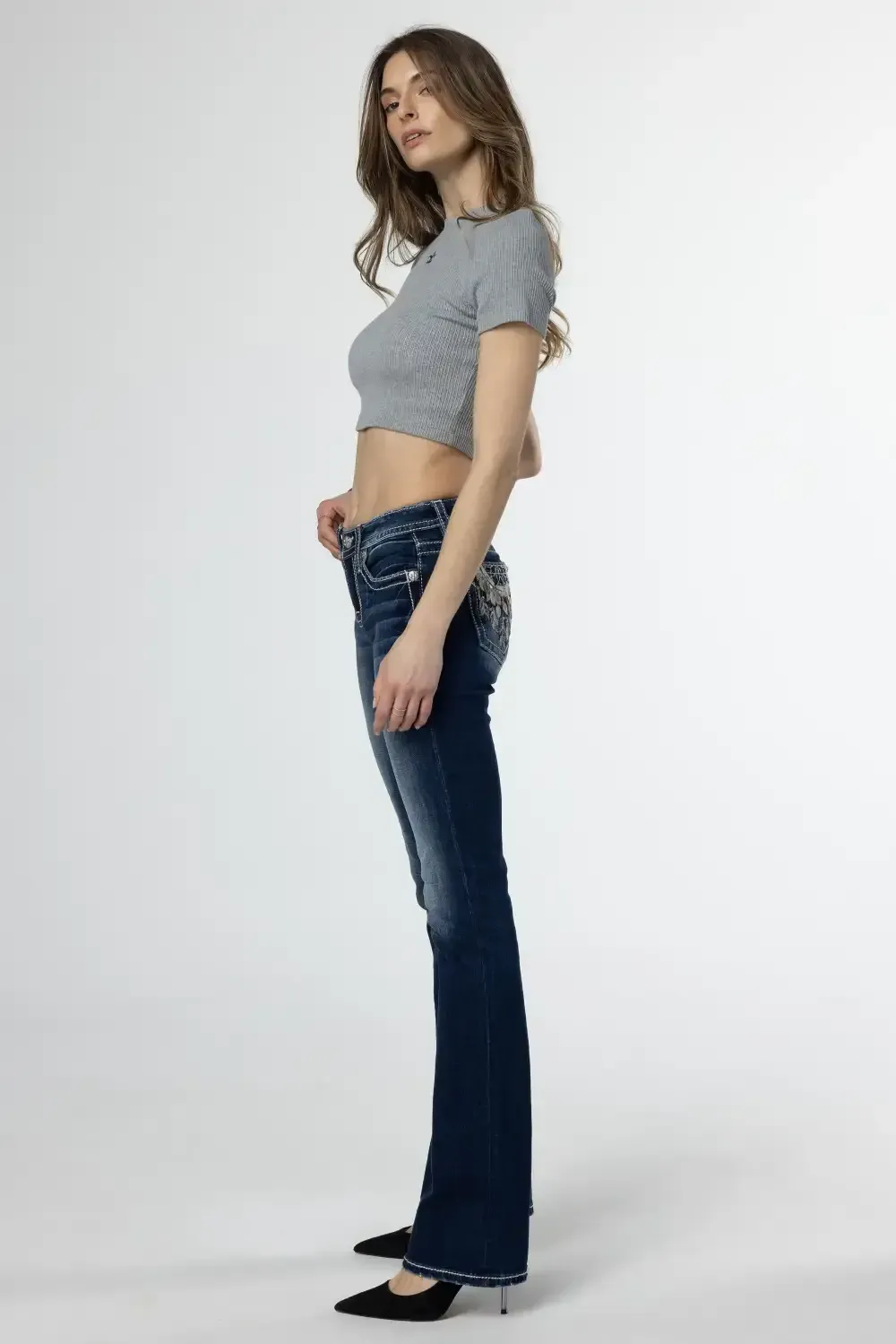 Hazel Feathers Bootcut Jeans