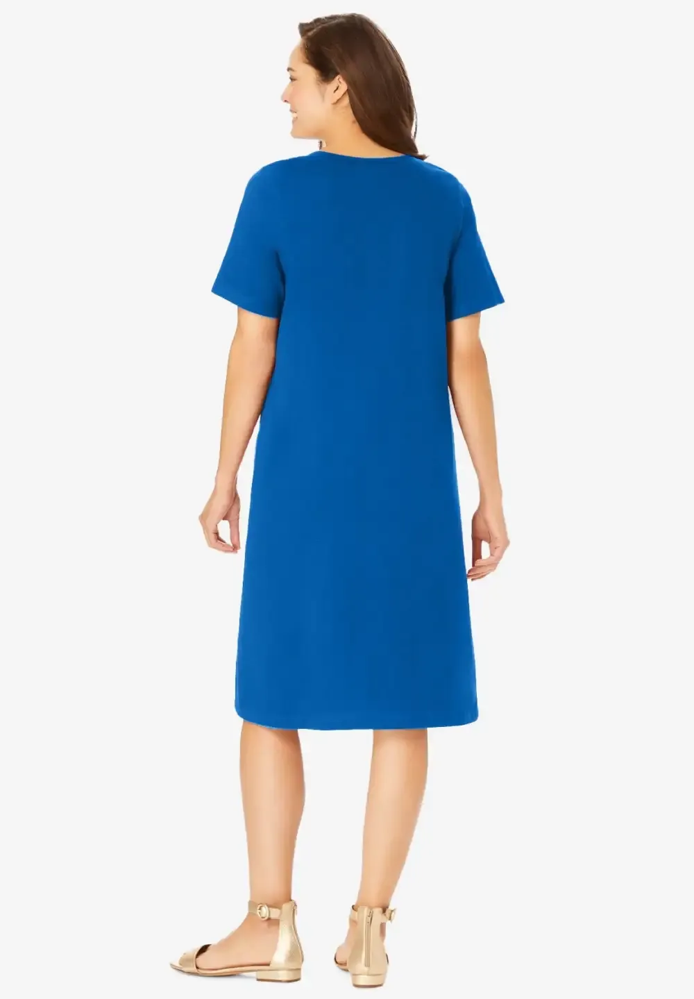 Perfect Short-Sleeve Crewneck Tee Dress