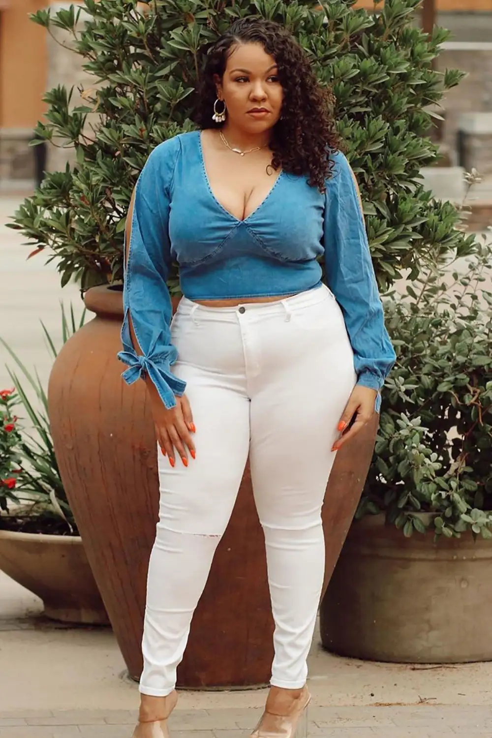 Classic High Waist Skinny Jeans - White