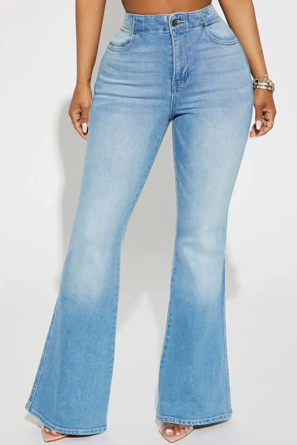 Houston Lace Up Bootcut Jean - Medium Wash