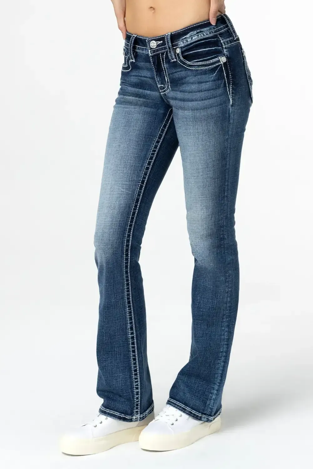 Classic Logo Blowout Bootcut Jeans