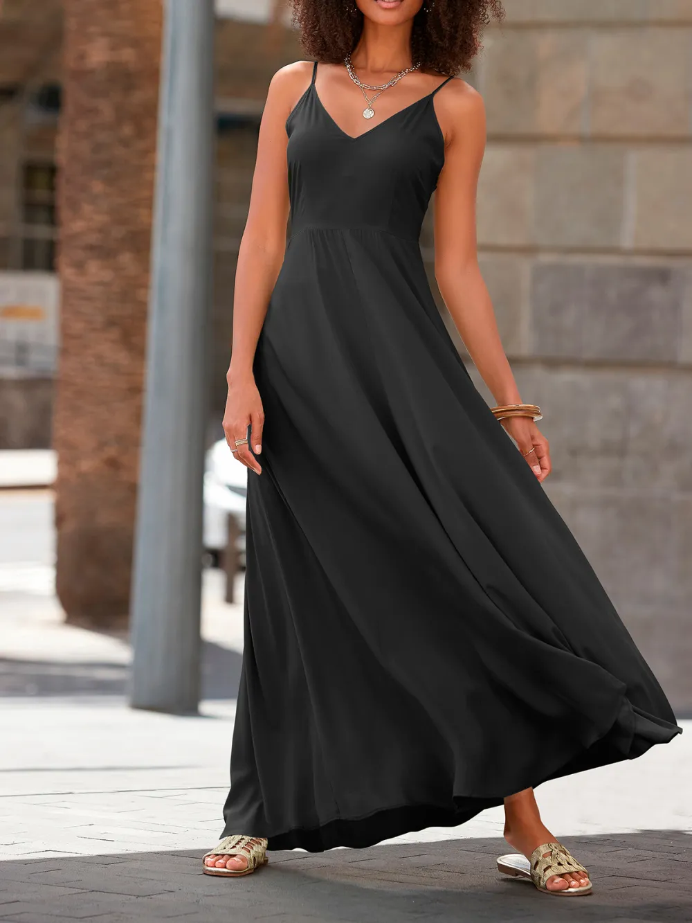 Plain Colored Sleeveless Dress