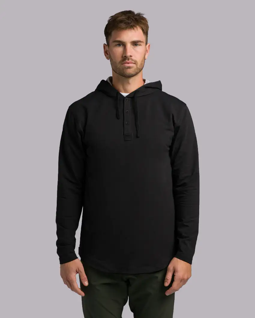 Drop-Cut: Lux Hooded Henley