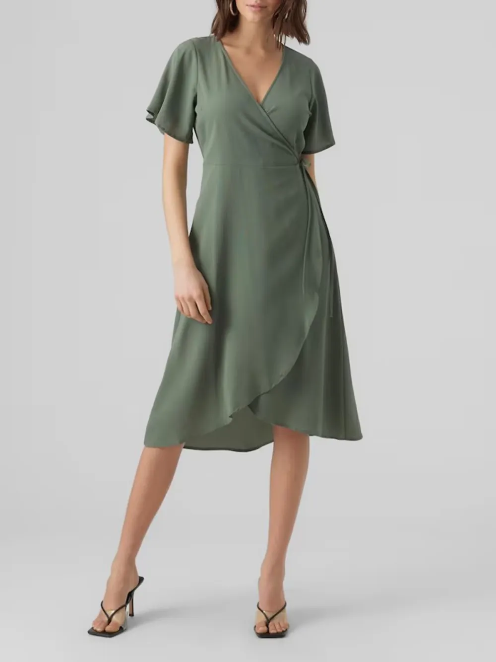 V-neck Casual Style Dress
