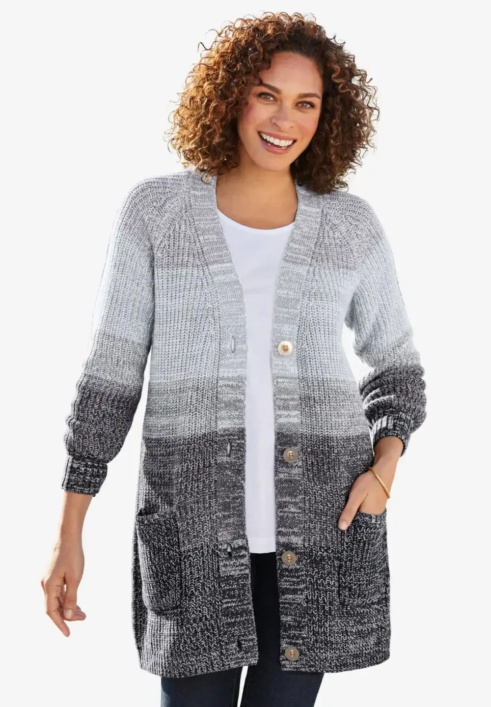 Ombre Shaker Cardigan