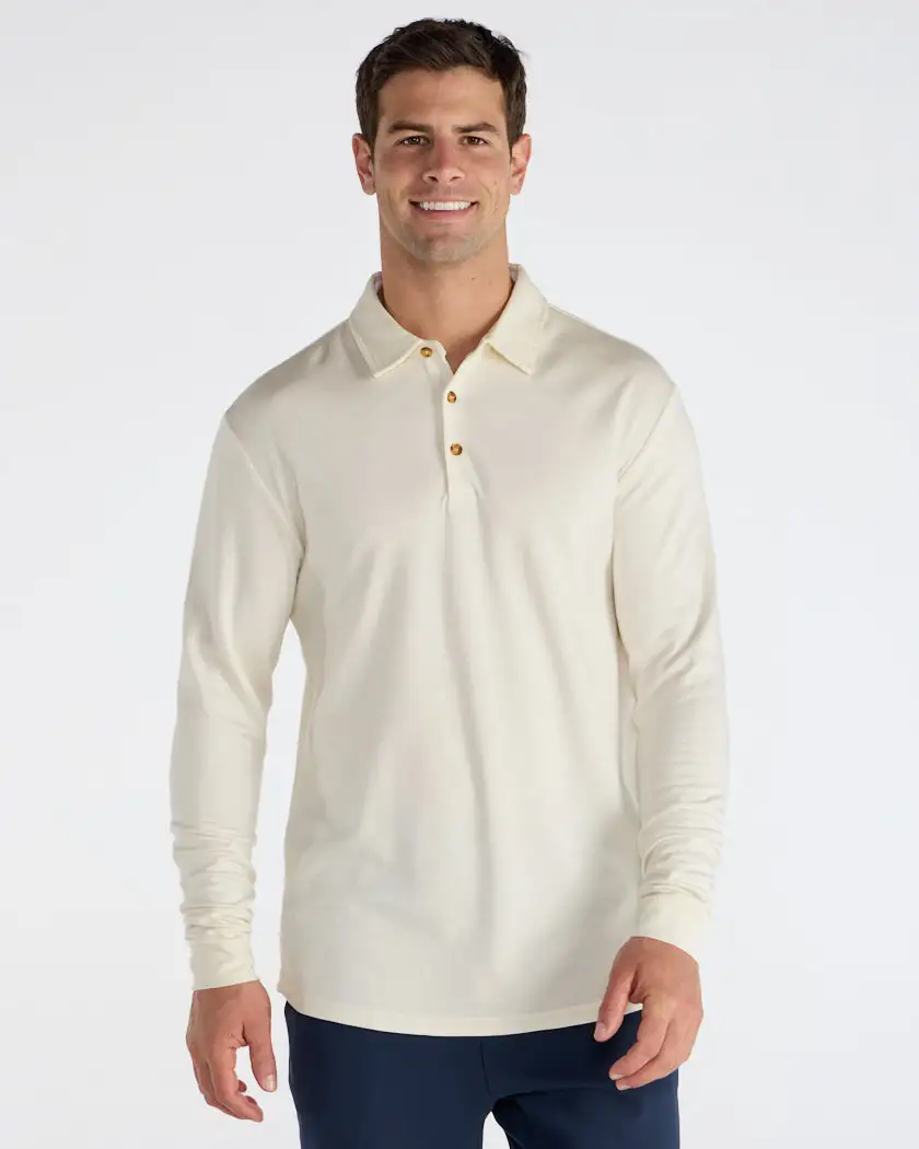 Comfort Wool Long Sleeve Polo
