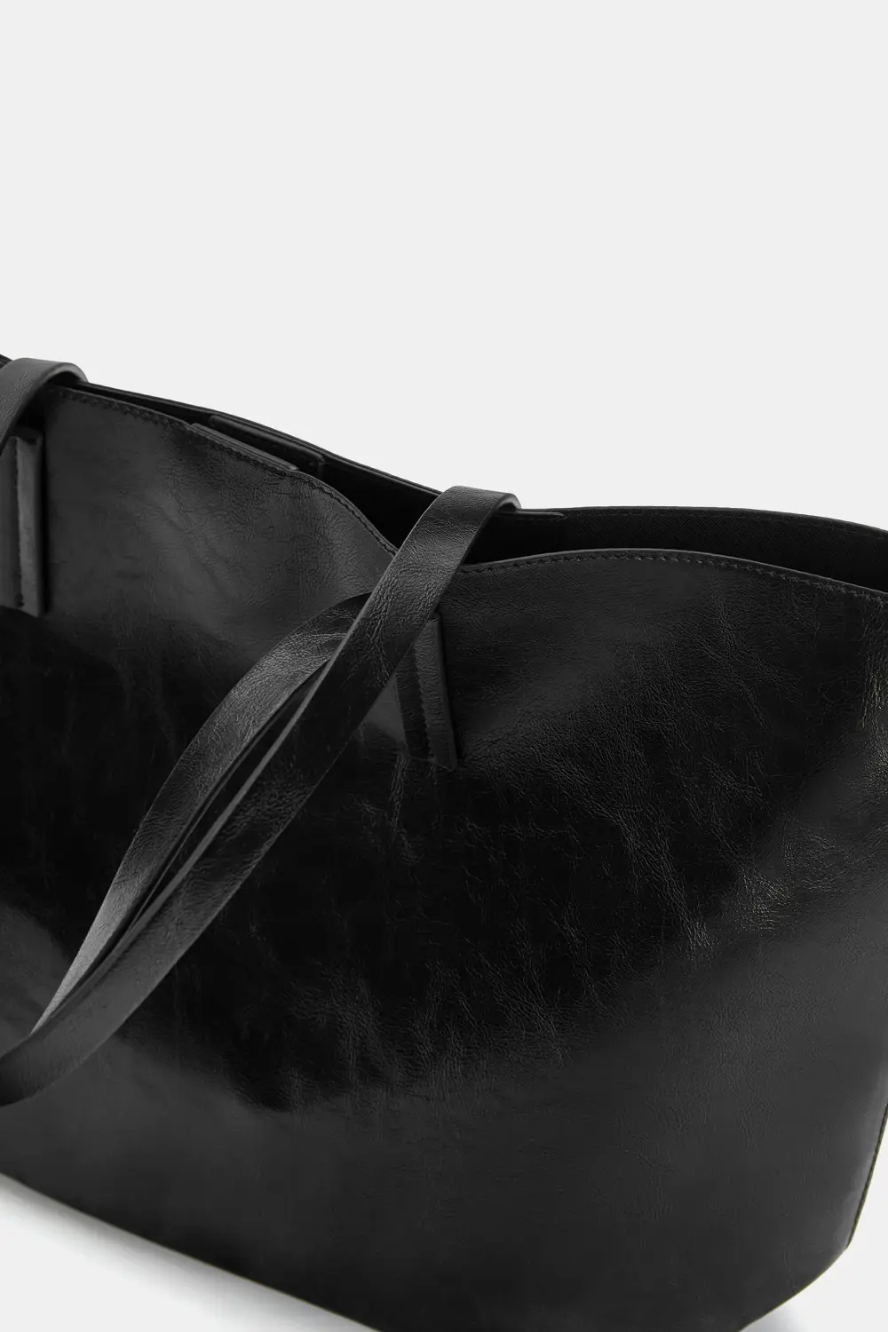 Bolso shopper efecto piel