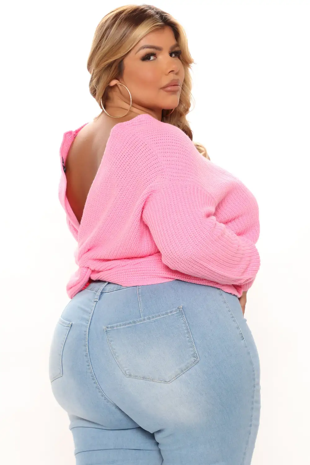 Falls Favorite Girl Sweater II - Bubblegum Pink