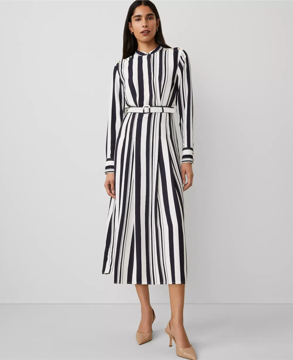 Striped Maxi Flare Dress