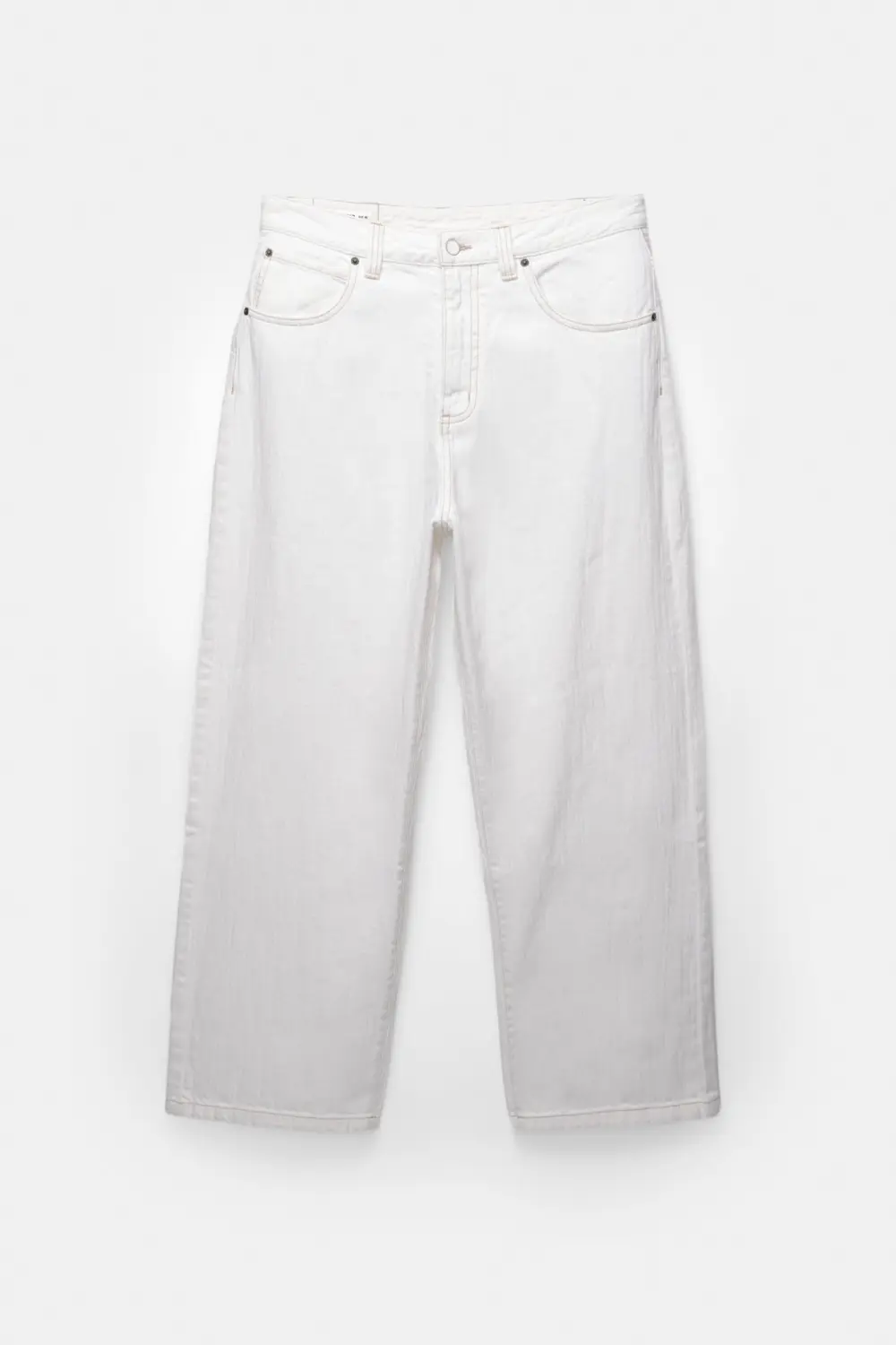 White textured jeans