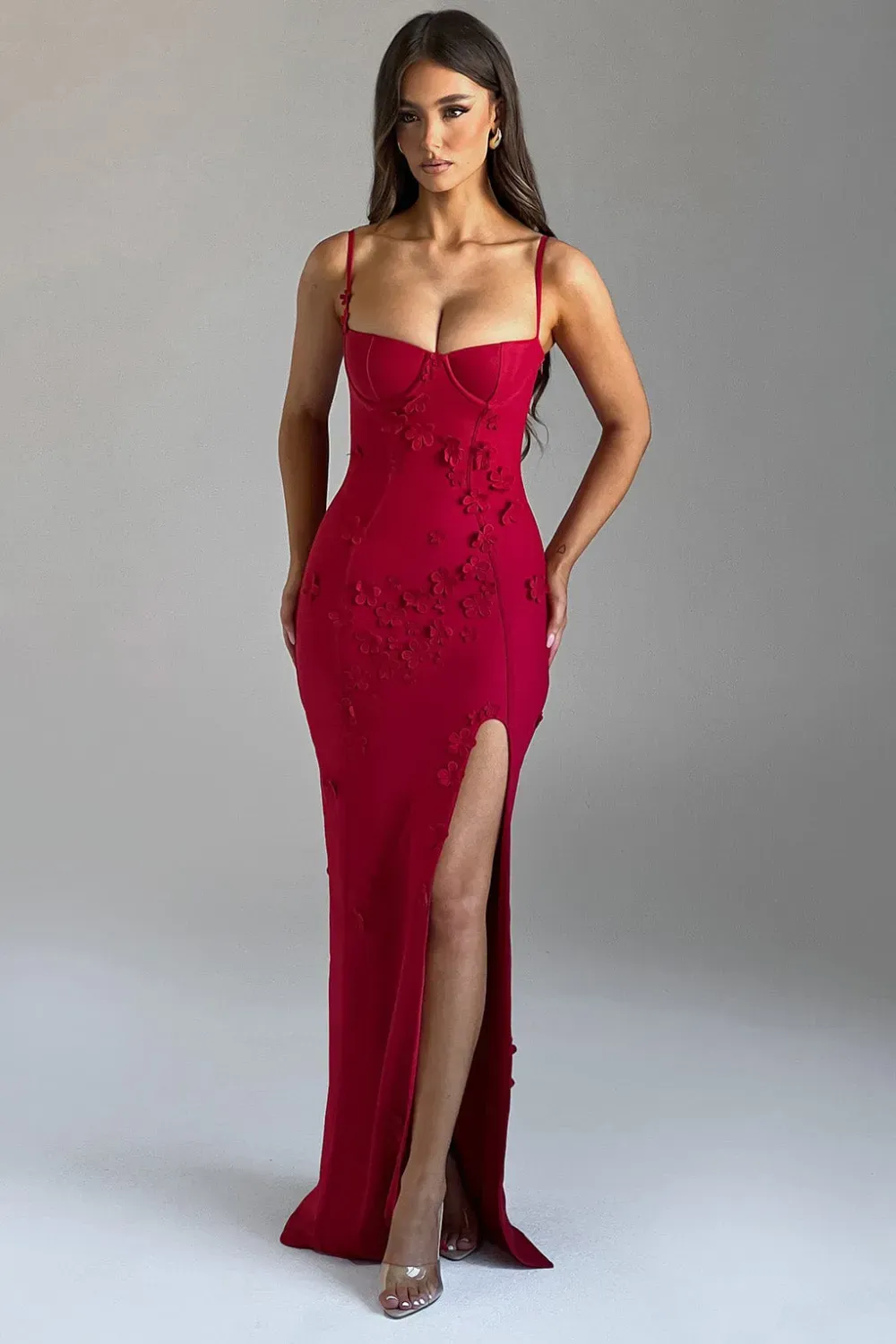 DALARY MAXI DRESS - RED LINED