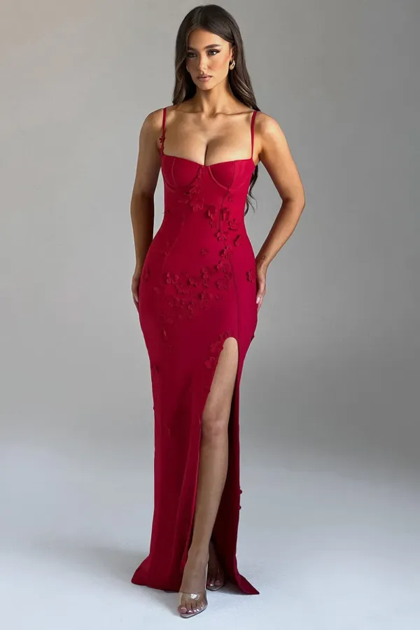 DALARY MAXI DRESS - RED LINED