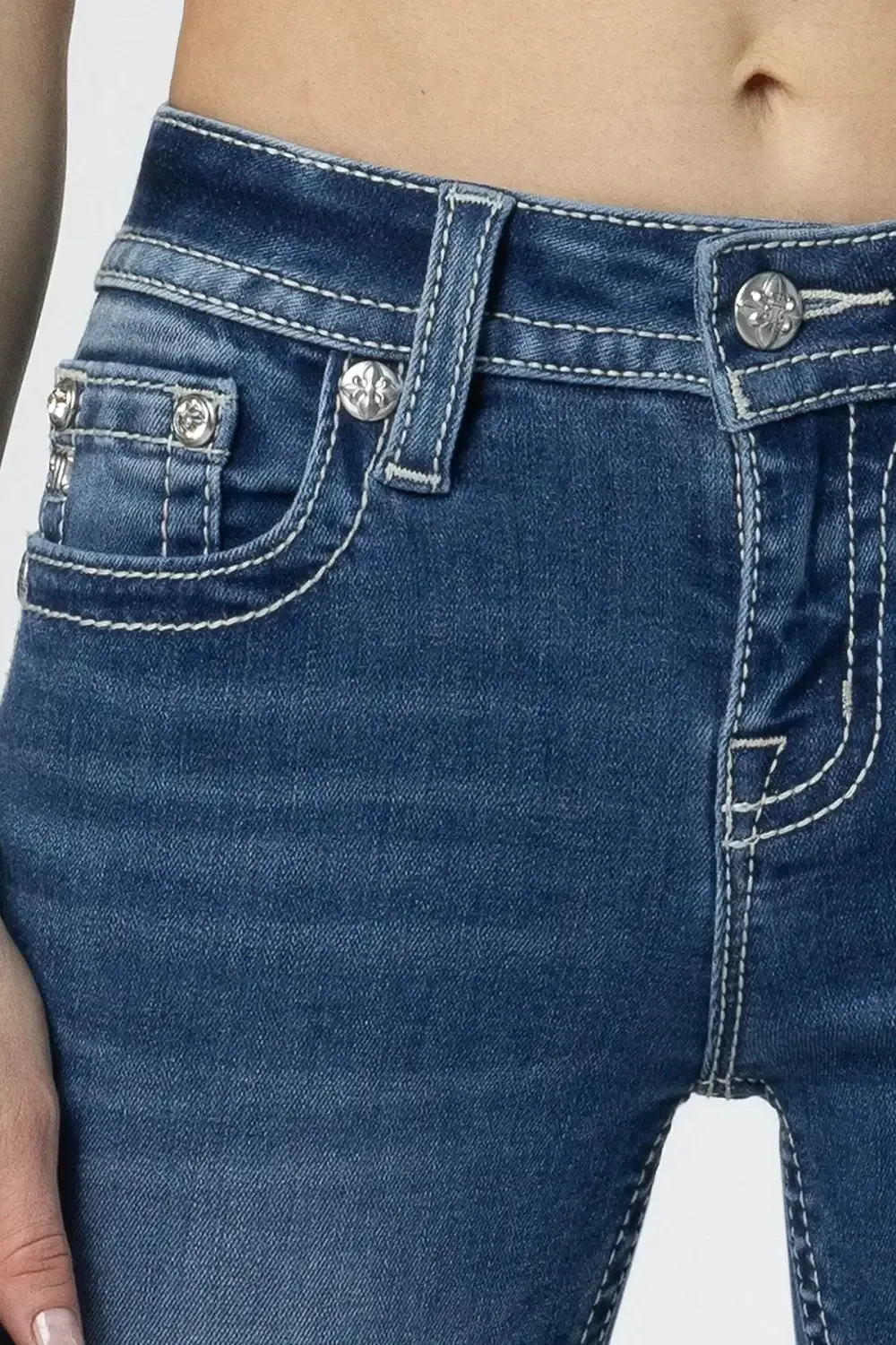 Silver Western Charm Bootcut Jeans