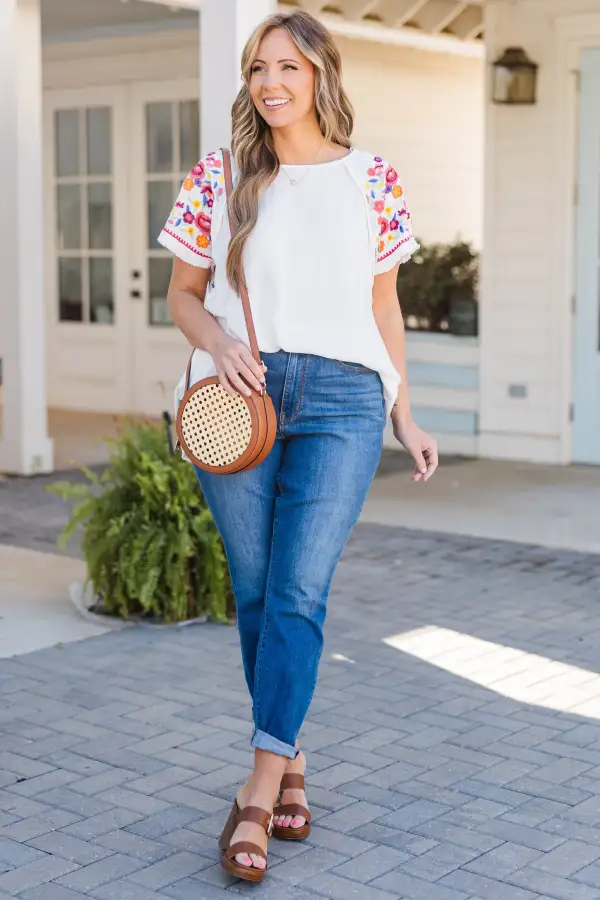 Bird In Hand Top, Off-White