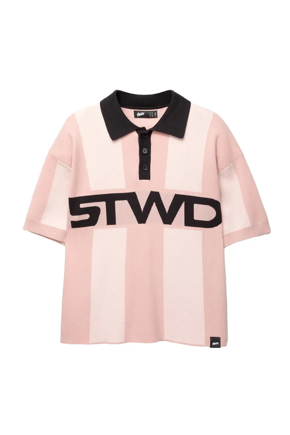 Striped STWD knit polo shirt