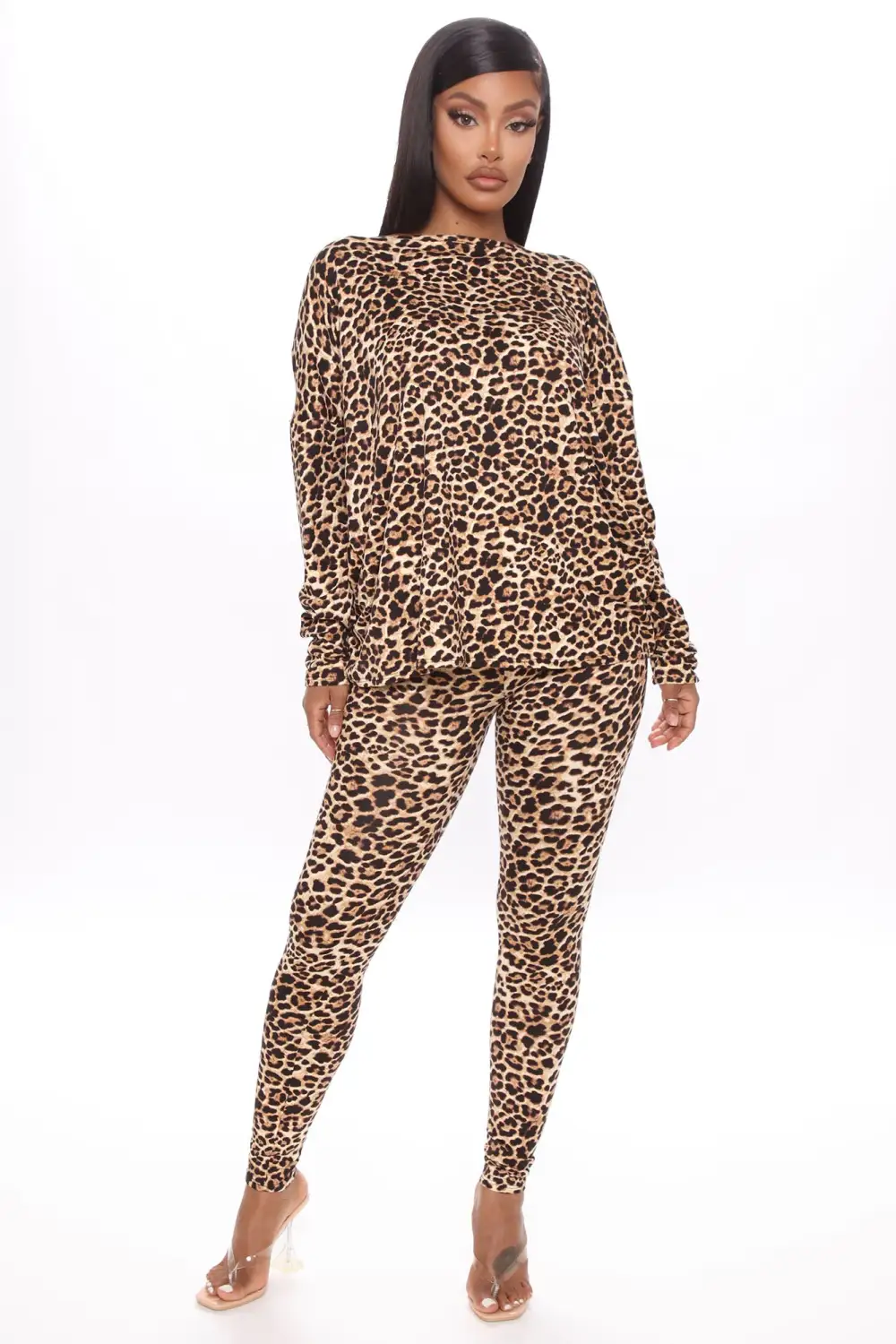 Don't Get This Twisted Pant Set - Leopard