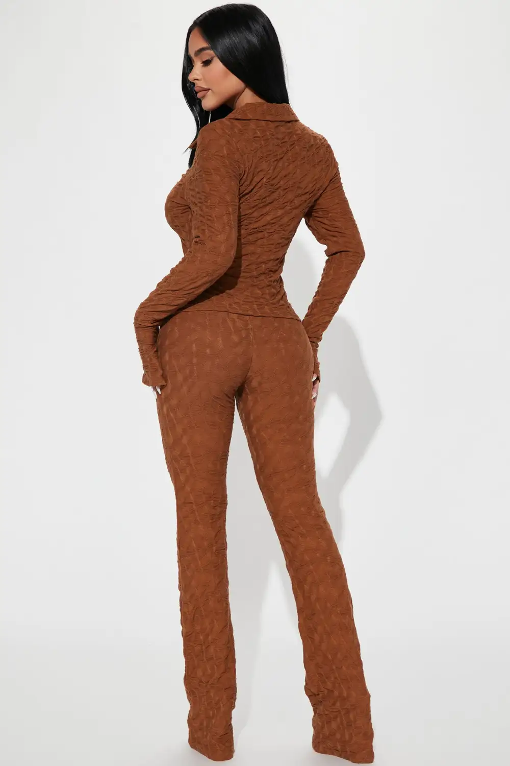 Petite Liliana Pant Set - Brown