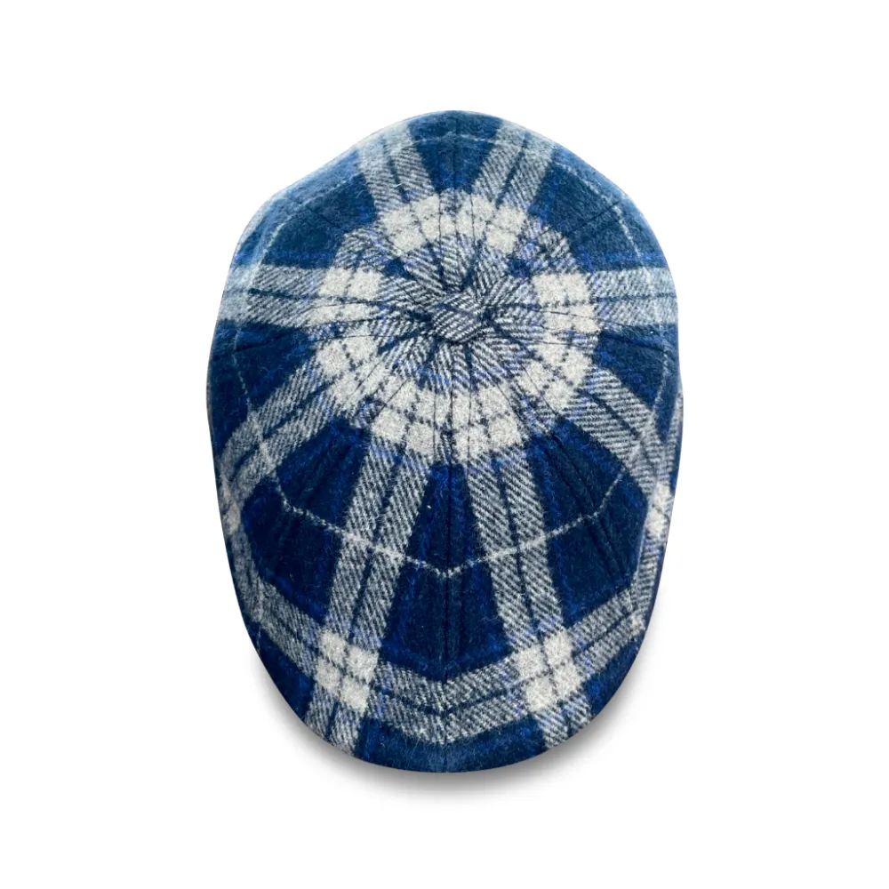 The Distillery Boston Scally Cap - Blue Mash Plaid