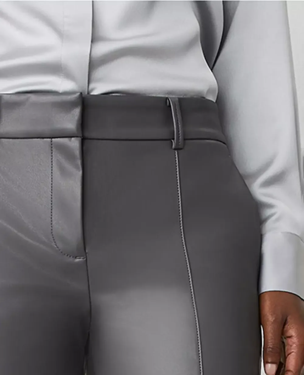 The Petite Faux Leather Trouser