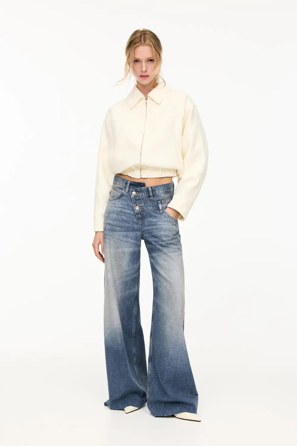Jeans cintura cruzada