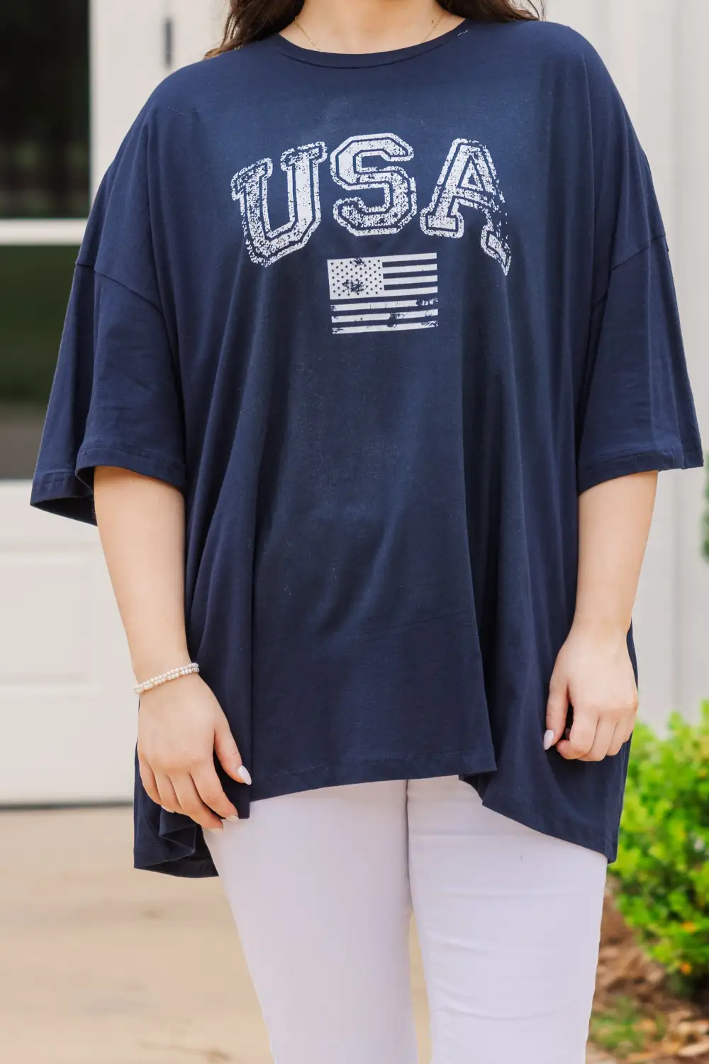 Classic American Boyfriend Tee, Midnight Navy