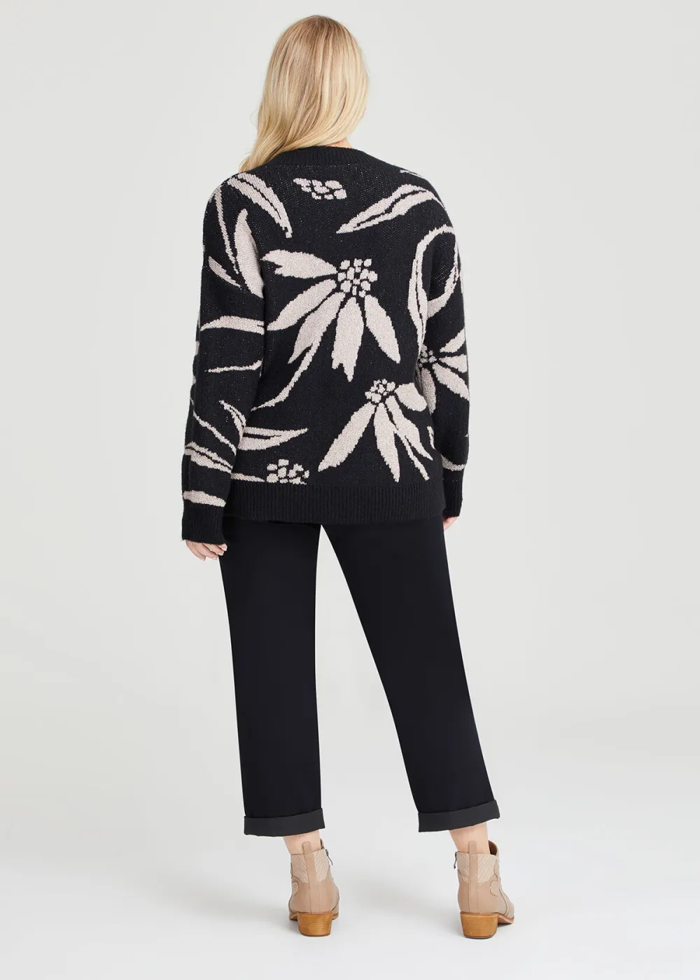 Floral Lurex Mix Jumper