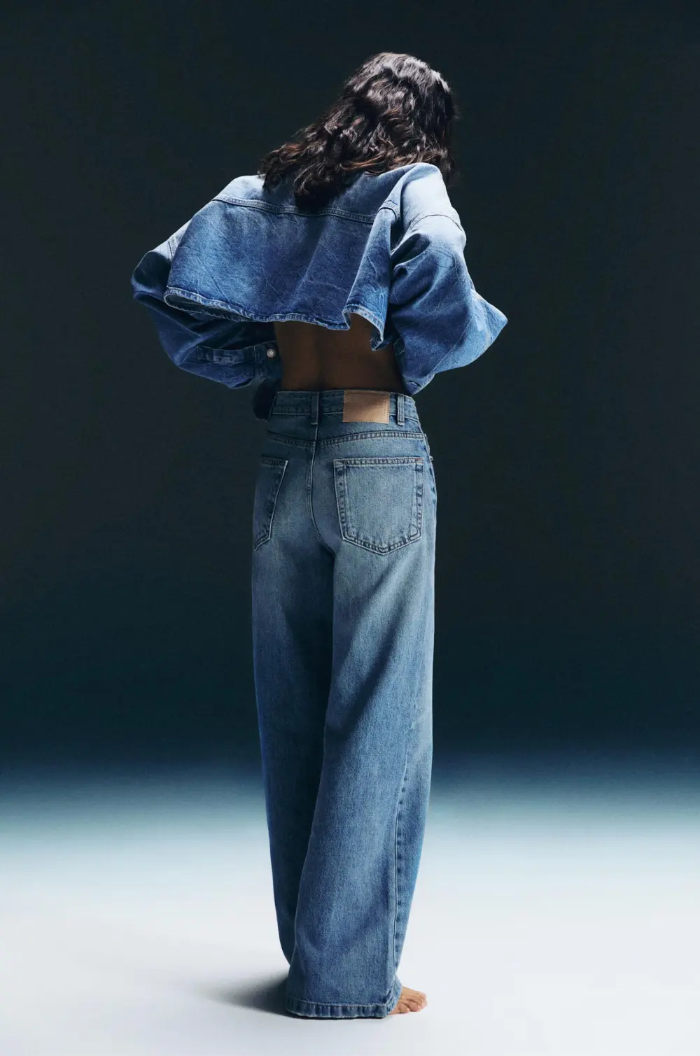 Jeans baggy tiro medio