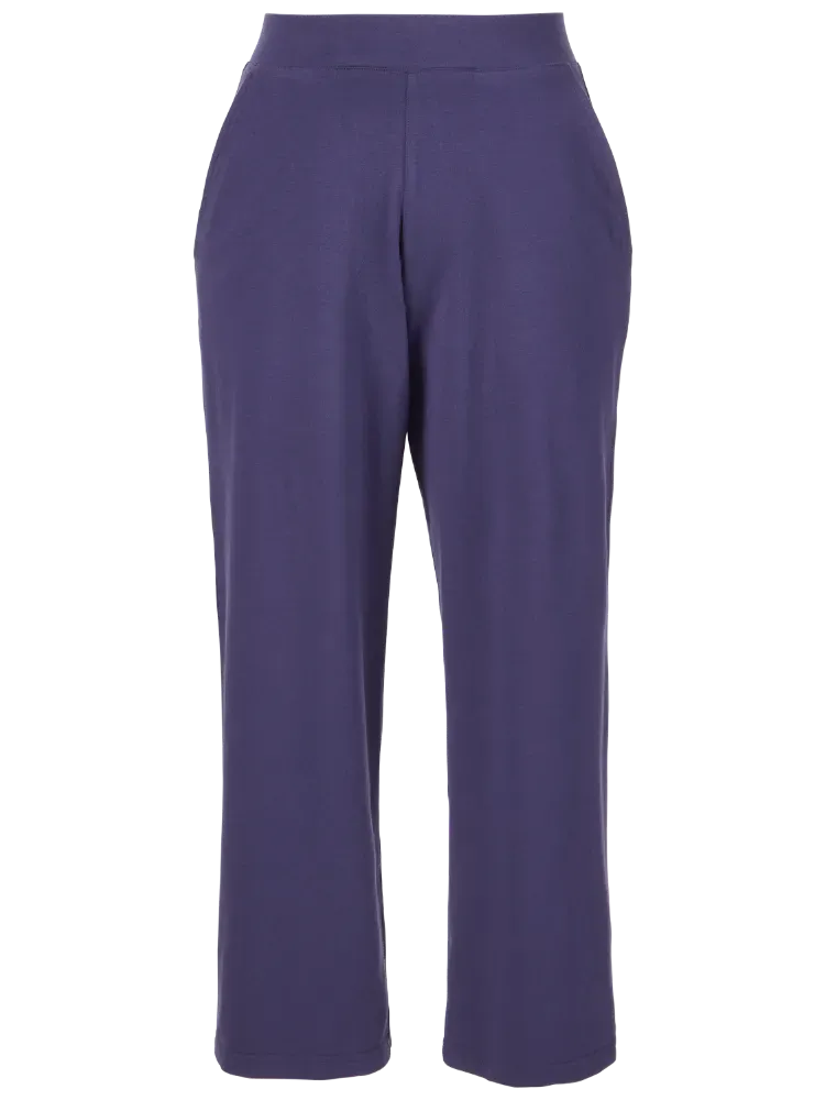 Easy-Fit Wide-Leg Knit Crop Pants