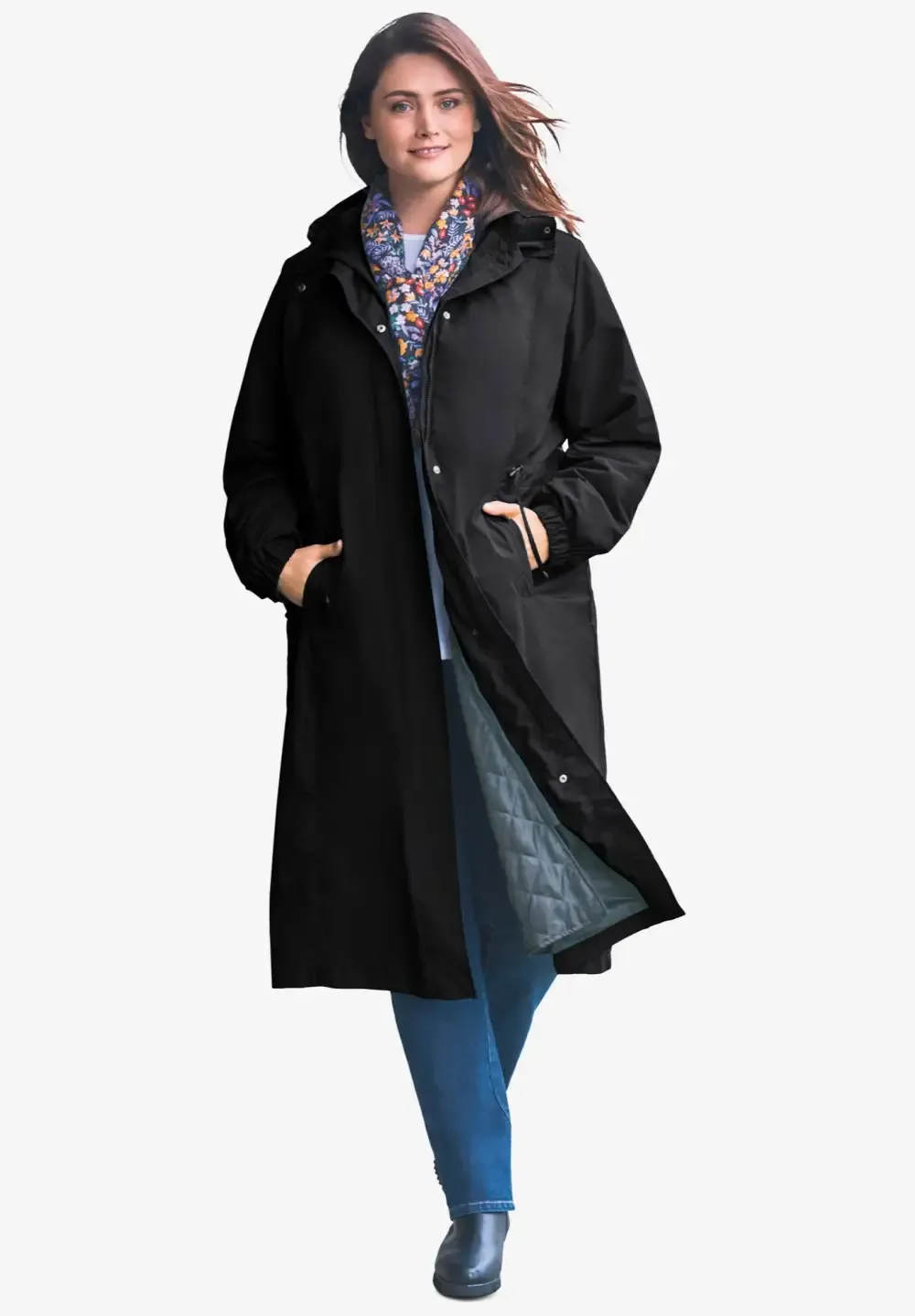 Long Hooded Taslon® Jacket