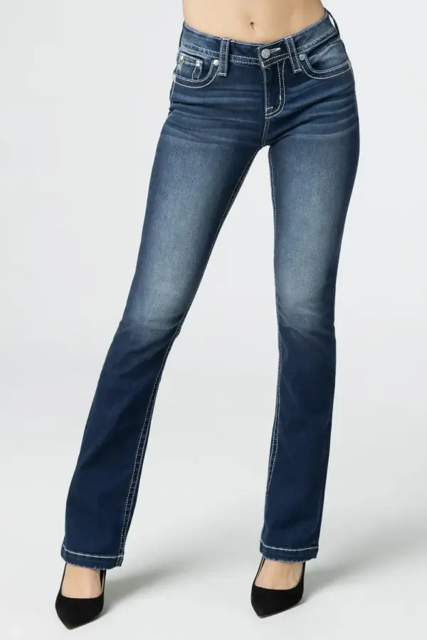 Silver Web Bootcut Jeans
