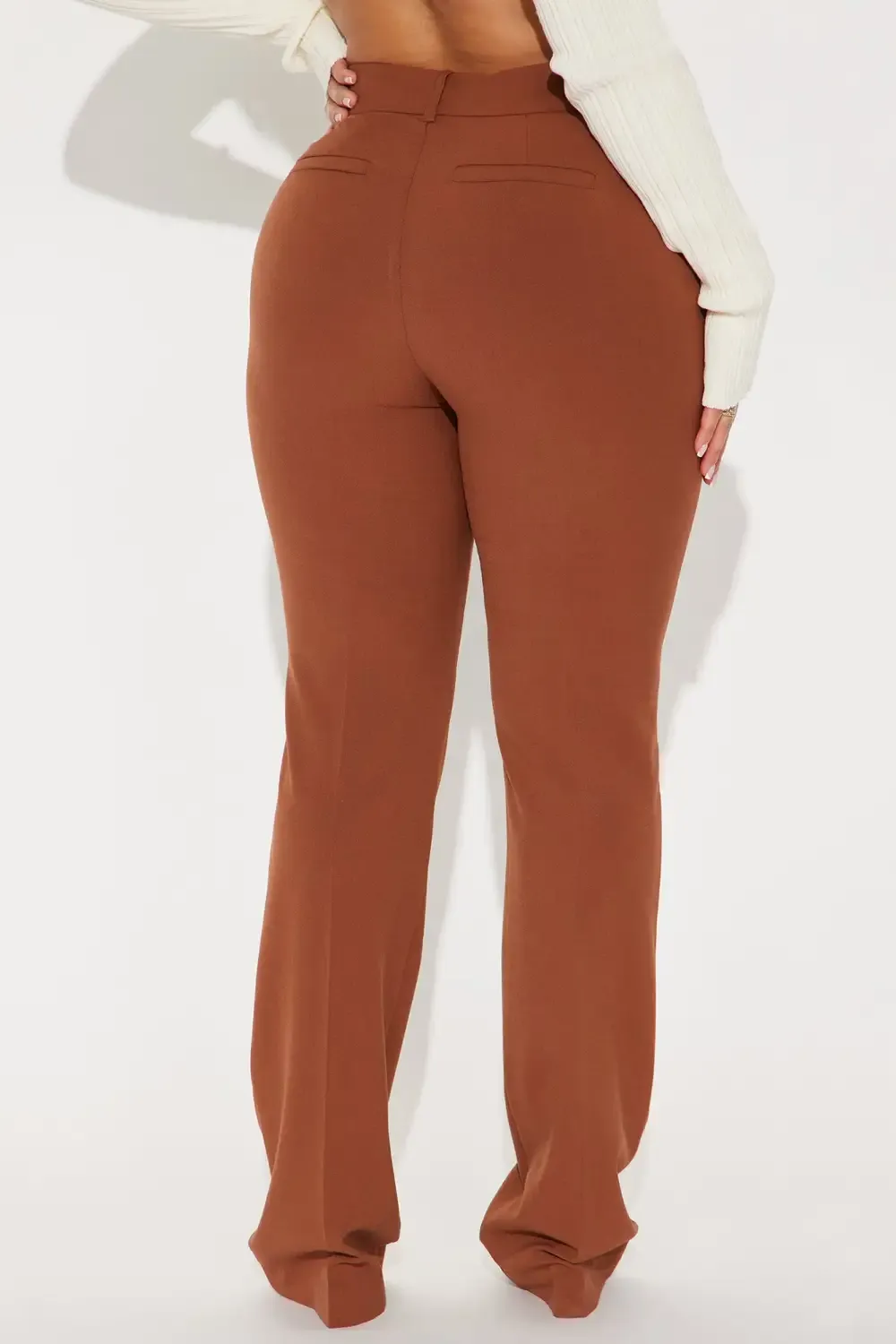 Tasha Dressy High Rise Pants - Mocha