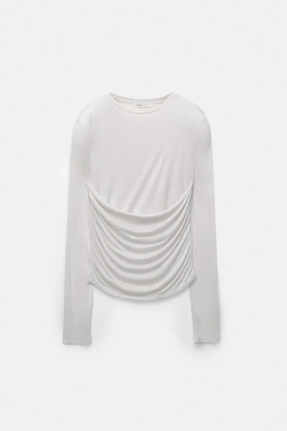 Long sleeve draped T-shirt