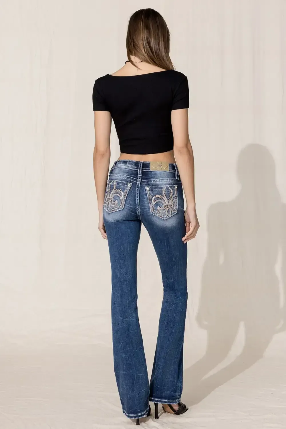Fall Fleur De Lis Bootcut Jeans