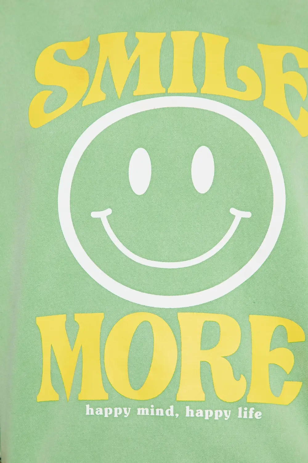 Smile More Washed Sweatshirt - Green