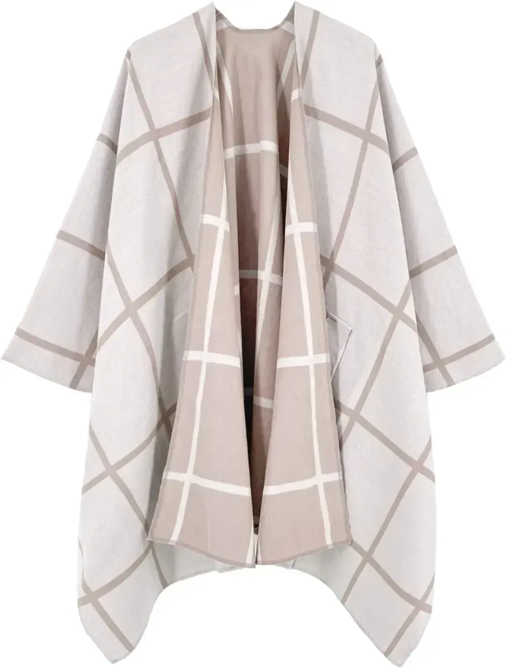 Women's Shawl Wrap Poncho Ruana Cape Open Front Cardigan Shawls for Fall Winter