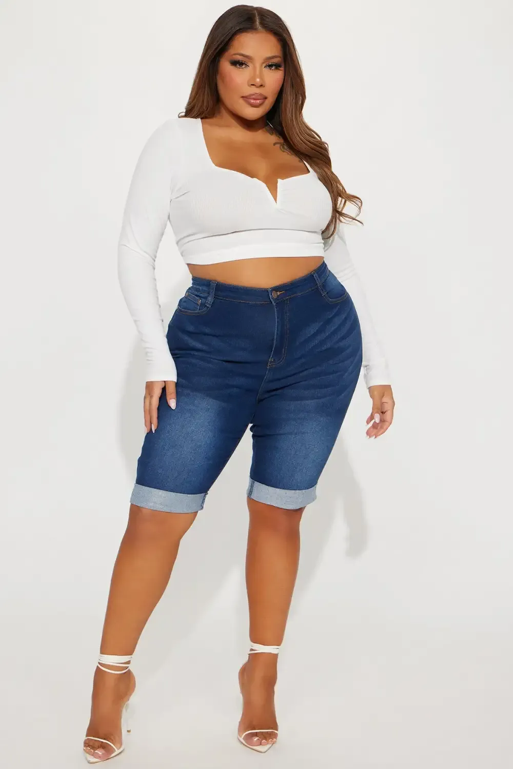 Dallas Stretch Bermuda Shorts - Dark Wash