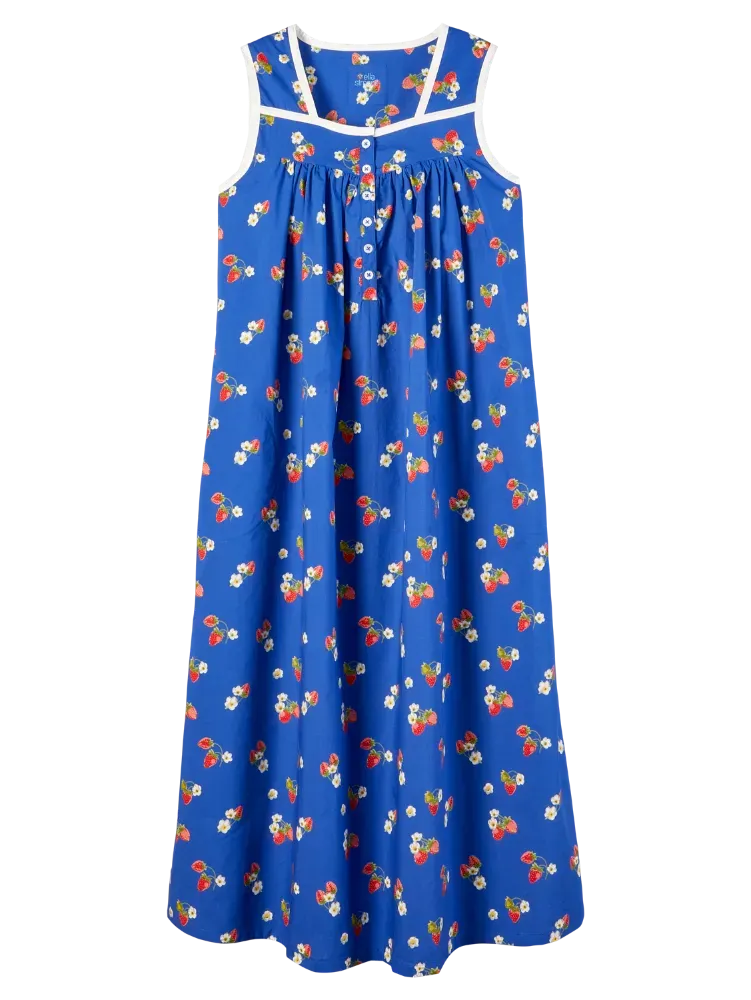 Ella Simone Strawberry Fields Cotton Nightgown