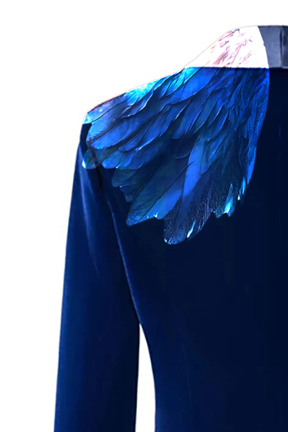 Silky Satin Shawl Collar Plunge Long Sleeve Cinched Waist Velvet Blazer